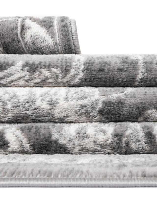 Gray 5' 3 x 5' 3 Boston Octagon Area Rug 55% Polypropylene & 45% Polyester Easy Clean Traditional Classical Carpet for Contemporary Living Dining Room Office Space for Sale at Rug Engine