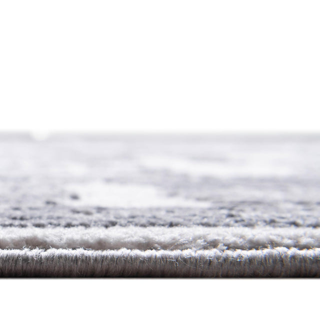 white Gray 5' 3 x 5' 3 Boston Square Area Rug 55% Polypropylene & 45% Polyester Easy Clean Traditional Classical Carpet for Contemporary Living Dining Room Office Space for Sale at Rug Engine