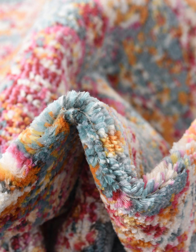 Turquoise 7' 10 x 10' Baracoa Oval Area Rug 100% Polypropylene Distressed Vintage Living Dining Room Office Traditional Carpet for Sale at Rug Engine