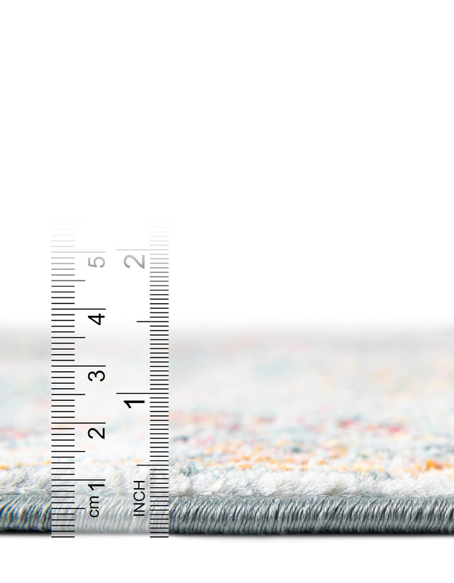 Light Blue 3' 3 x 5' 3 Baracoa Oval Area Rug 100% Polypropylene Distressed Vintage Living Dining Room Office Traditional Carpet for Sale at Rug Engine