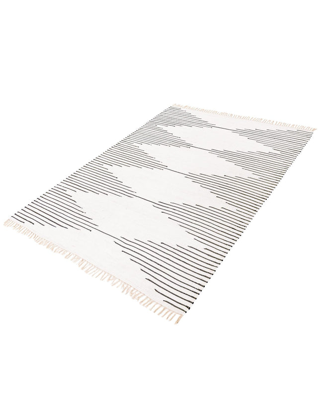 White 8' x 10' Chindi Cotton Rectangle Area Rug Interior Design Home Decor Carpet Mat for Sale at Rug Engine