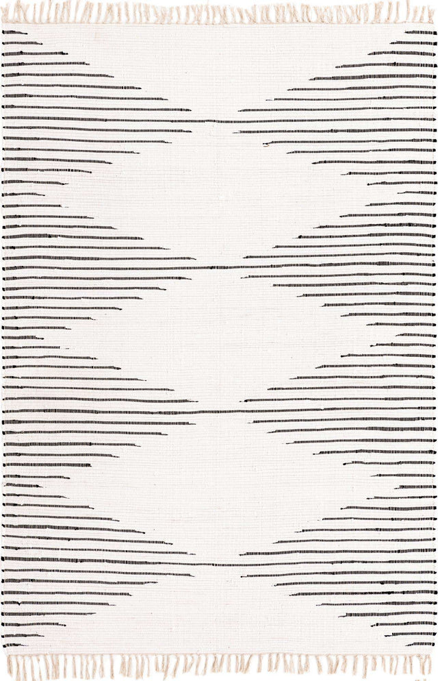 White 6' 1 x 9' Chindi Cotton Rectangle Area Rug Interior Design Home Decor Carpet Mat for Sale at Rug Engine