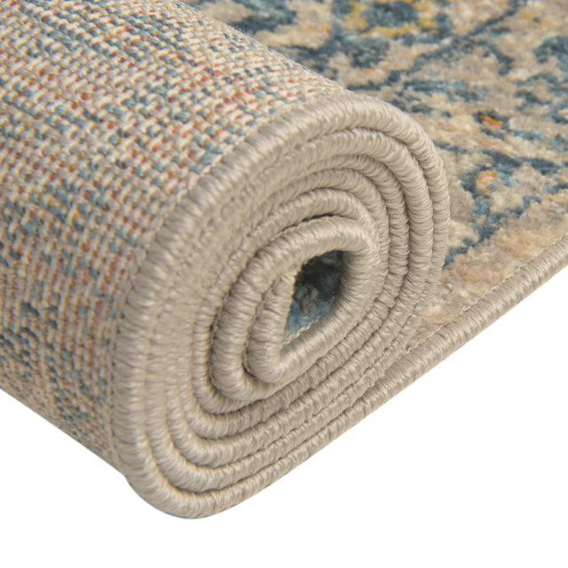 Light Gray 3' 11 x 3' 11 Lola Round Area Rug Polypropylene With Jute Backing Traditional Pattern Easy Clean Carpet for Home Interior Design for Sale at Rug Engine