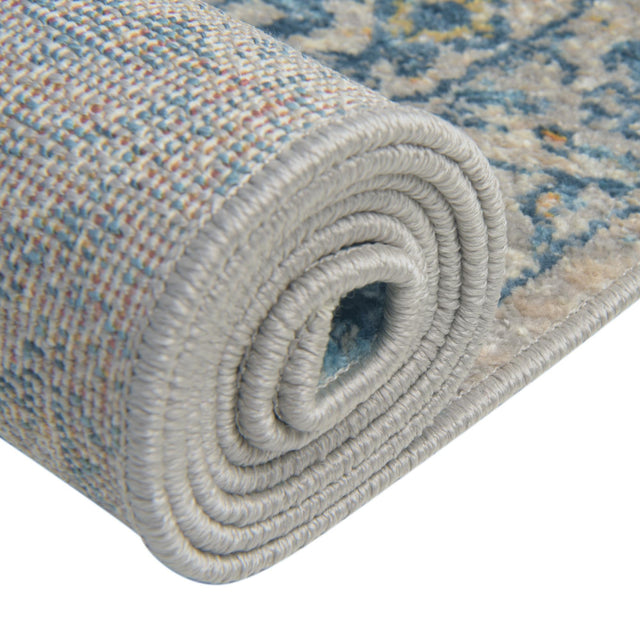 Light Gray 3' 11 x 3' 11 Lola Square Area Rug Polypropylene With Jute Backing Traditional Pattern Easy Clean Carpet for Home Interior Design for Sale at Rug Engine
