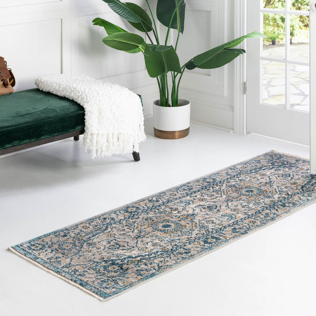 Light Gray 2' 11 x 16' 5 Lola Runner Area Rug Polypropylene With Jute Backing Traditional Pattern Easy Clean Carpet for Home Interior Design for Sale at Rug Engine