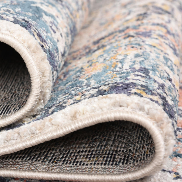 Blue 7' x 10' 2 Lola Rectangle Area Rug Polypropylene With Jute Backing Traditional Pattern Easy Clean Carpet for Home Interior Design for Sale at Rug Engine
