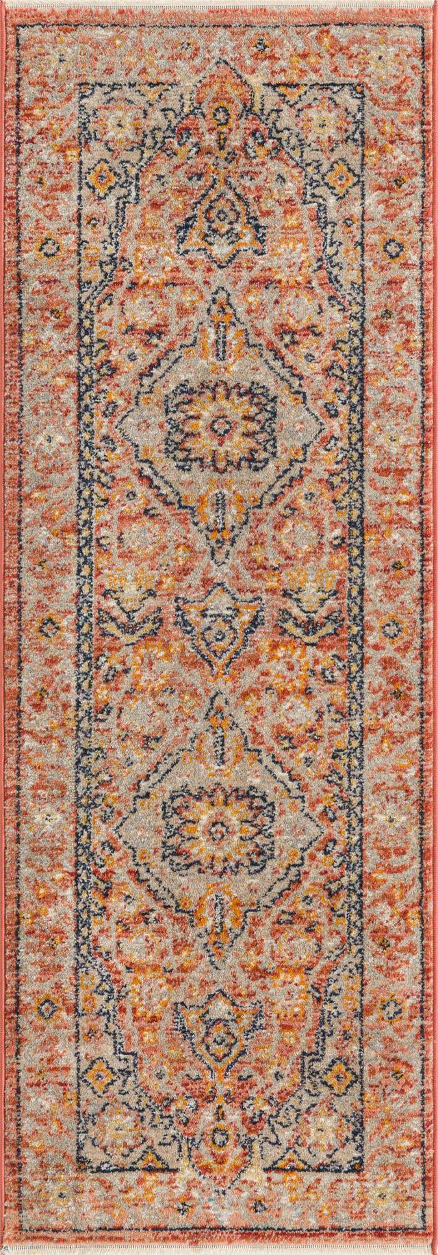 Brick Red 2' x 5' 11 Lola Runner Area Rug Polypropylene With Jute Backing Traditional Pattern Easy Clean Carpet for Home Interior Design for Sale at Rug Engine