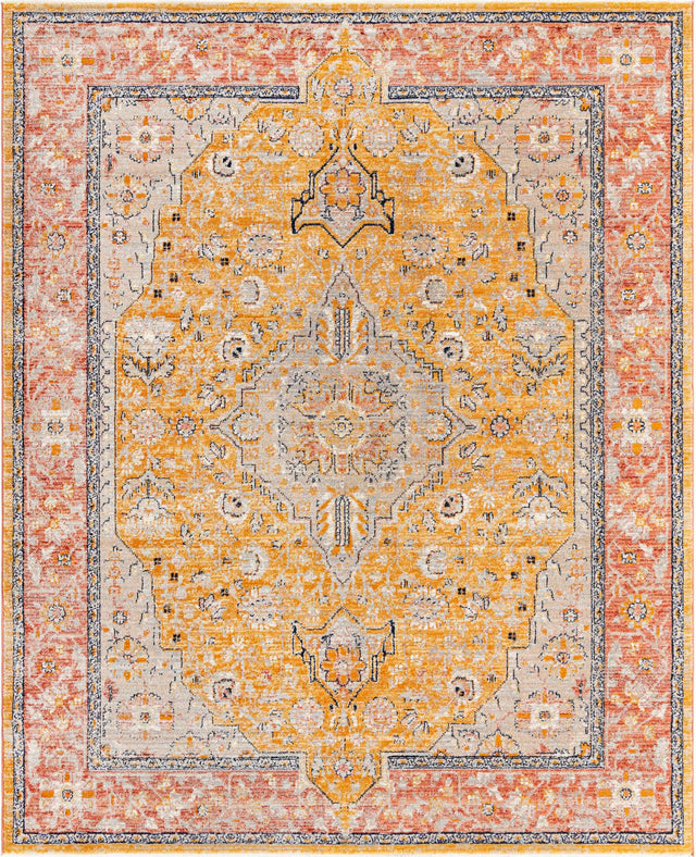 Yellow 7' 10 x 10' 2 Lola Rectangle Area Rug Polypropylene With Jute Backing Traditional Pattern Easy Clean Carpet for Home Interior Design for Sale at Rug Engine