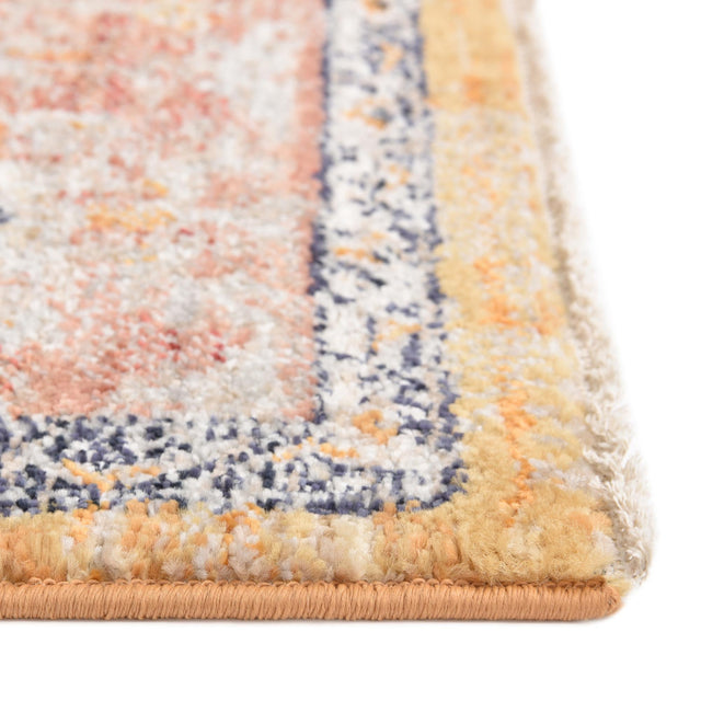 Yellow 7' 10 x 7' 10 Lola Square Area Rug Polypropylene With Jute Backing Traditional Pattern Easy Clean Carpet for Home Interior Design for Sale at Rug Engine