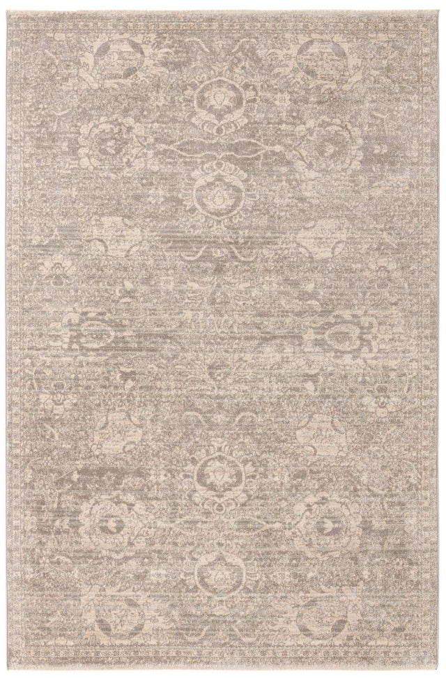 Gray 6' x 9' 2 Lola Rectangle Area Rug Polypropylene With Jute Backing Traditional Pattern Easy Clean Carpet for Home Interior Design for Sale at Rug Engine