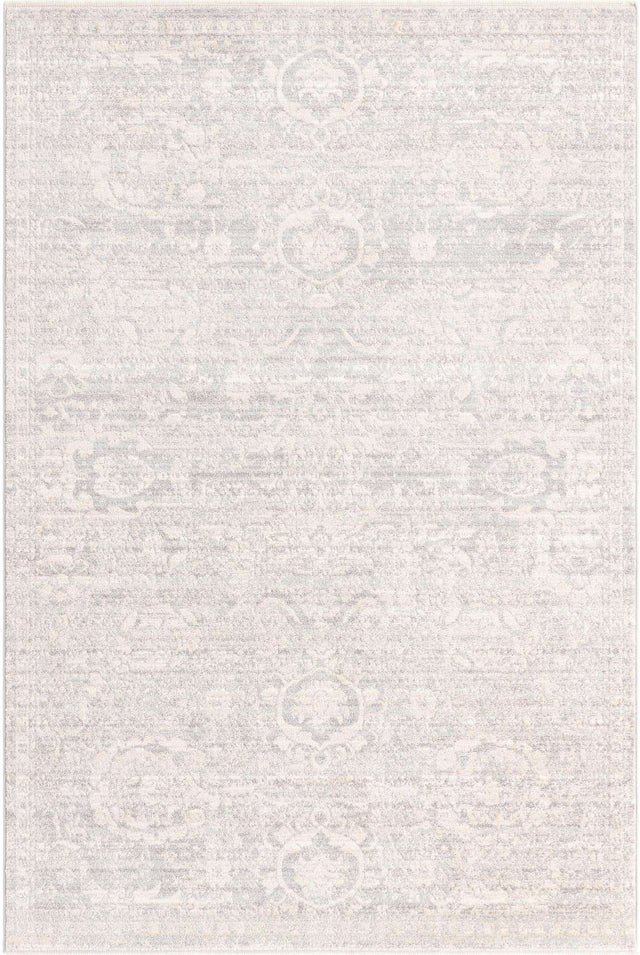 Gray 5' 3 x 8' Lola Rectangle Area Rug Polypropylene With Jute Backing Traditional Pattern Easy Clean Carpet for Home Interior Design for Sale at Rug Engine
