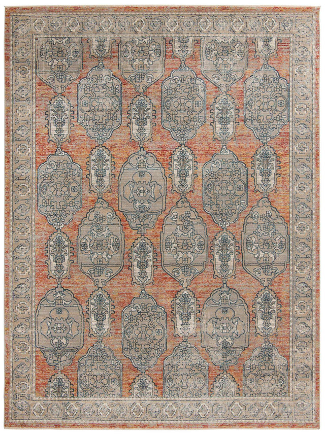 Brick Red 9' x 12' Lola Rectangle Area Rug Polypropylene With Jute Backing Traditional Pattern Easy Clean Carpet for Home Interior Design for Sale at Rug Engine
