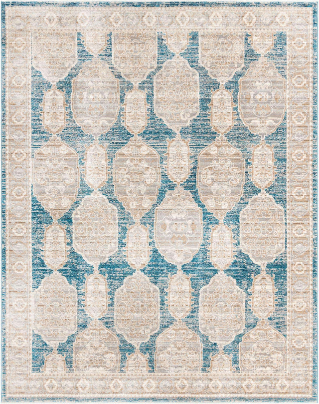 Blue 7' 10 x 10' 2 Lola Rectangle Area Rug Polypropylene With Jute Backing Traditional Pattern Easy Clean Carpet for Home Interior Design for Sale at Rug Engine