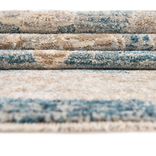 Blue 7' x 10' 2 Lola Rectangle Area Rug Polypropylene With Jute Backing Traditional Pattern Easy Clean Carpet for Home Interior Design for Sale at Rug Engine