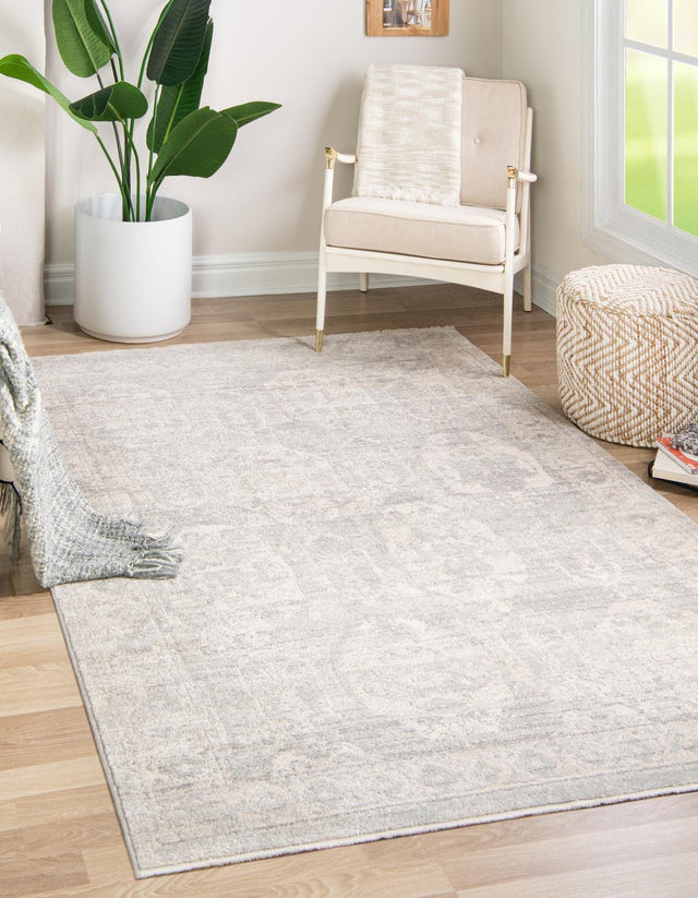 Gray 2' 2 x 3' 1 Lola Rectangle Area Rug Polypropylene With Jute Backing Traditional Pattern Easy Clean Carpet for Home Interior Design for Sale at Rug Engine