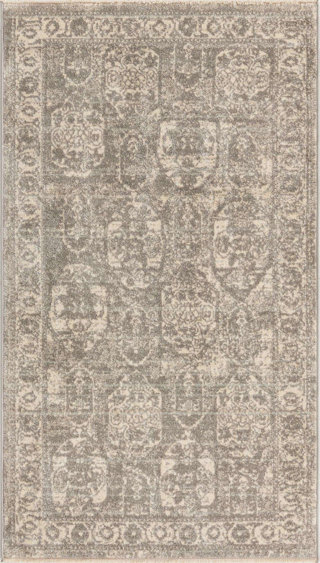 Gray 2' 11 x 5' 3 Lola Rectangle Area Rug Polypropylene With Jute Backing Traditional Pattern Easy Clean Carpet for Home Interior Design for Sale at Rug Engine