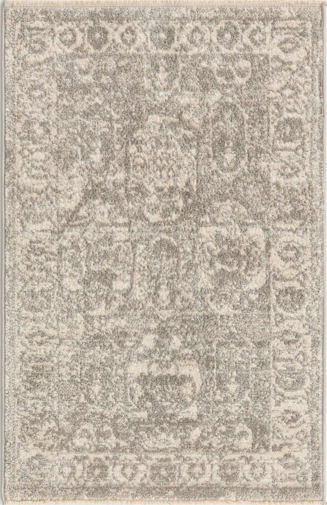 Gray 2' 2 x 3' 1 Lola Rectangle Area Rug Polypropylene With Jute Backing Traditional Pattern Easy Clean Carpet for Home Interior Design for Sale at Rug Engine