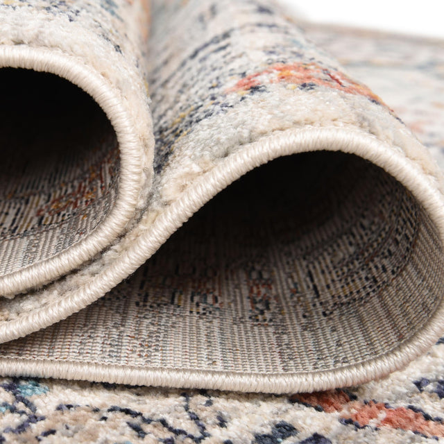 Ivory 7' 10 x 7' 10 Lola Octagon Area Rug Polypropylene With Jute Backing Traditional Pattern Easy Clean Carpet for Home Interior Design for Sale at Rug Engine
