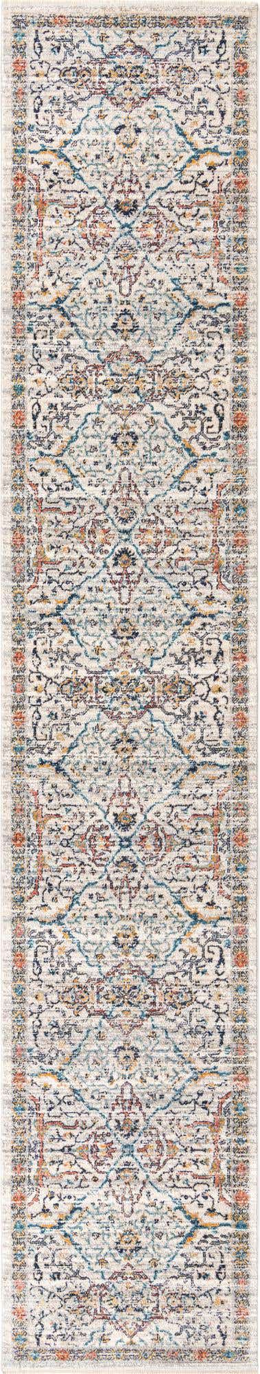 Ivory 2' 11 x 16' 5 Lola Runner Area Rug Polypropylene With Jute Backing Traditional Pattern Easy Clean Carpet for Home Interior Design for Sale at Rug Engine