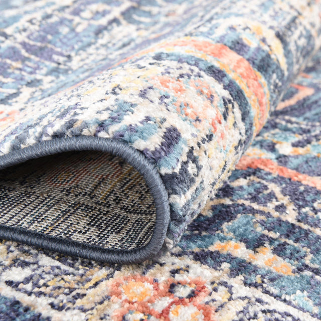 Navy Blue 3' 11 x 5' 11 Lola Oval Area Rug Polypropylene With Jute Backing Traditional Pattern Easy Clean Carpet for Home Interior Design for Sale at Rug Engine