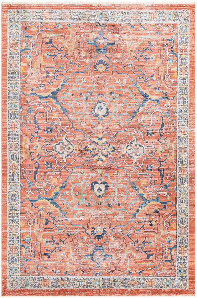 Brick Red 6' x 9' 2 Lola Rectangle Area Rug Polypropylene With Jute Backing Traditional Pattern Easy Clean Carpet for Home Interior Design for Sale at Rug Engine