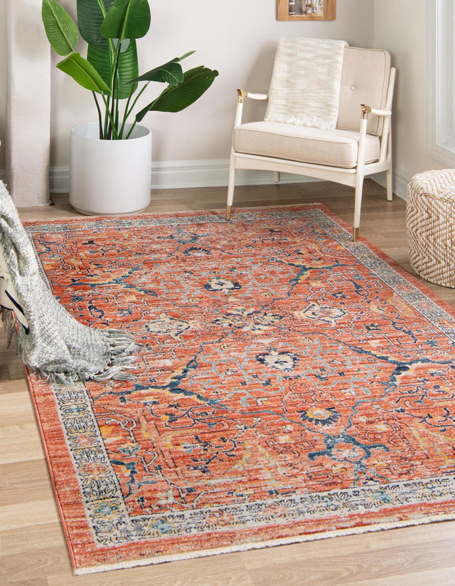 Brick Red 10' x 13' 1 Lola Rectangle Area Rug Polypropylene With Jute Backing Traditional Pattern Easy Clean Carpet for Home Interior Design for Sale at Rug Engine