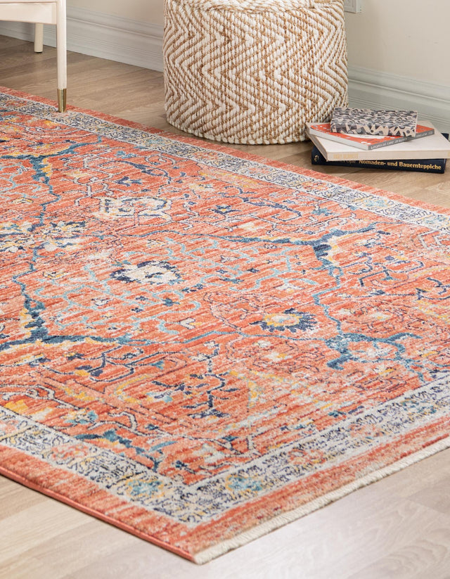 Brick Red 10' x 12' 4 Lola Rectangle Area Rug Polypropylene With Jute Backing Traditional Pattern Easy Clean Carpet for Home Interior Design for Sale at Rug Engine