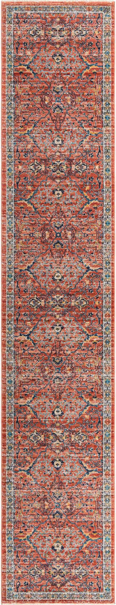 Brick Red 2' 11 x 16' 5 Lola Runner Area Rug Polypropylene With Jute Backing Traditional Pattern Easy Clean Carpet for Home Interior Design for Sale at Rug Engine