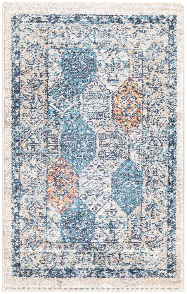 Multicolor 2' x 3' Lola Rectangle Area Rug Polypropylene With Jute Backing Traditional Pattern Easy Clean Carpet for Home Interior Design for Sale at Rug Engine