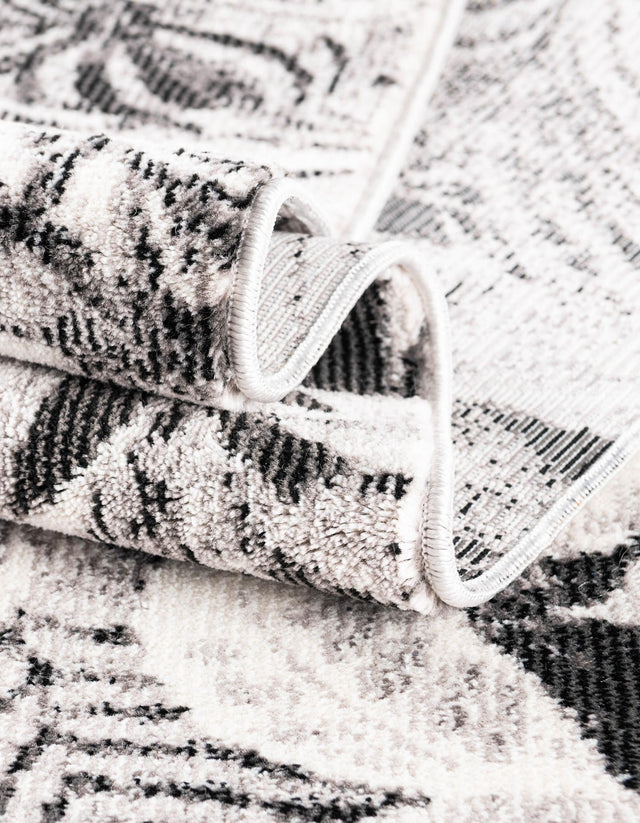 Charcoal 7' 10 x 10' Blossom Rectangle Area Rug 100% Polypropylene With Cotton Backing Easy Clean Colorful Blooming Blossoming Flower Floral Plant Carpet for Living Dining Room Office Dorms for Sale at Rug Engine