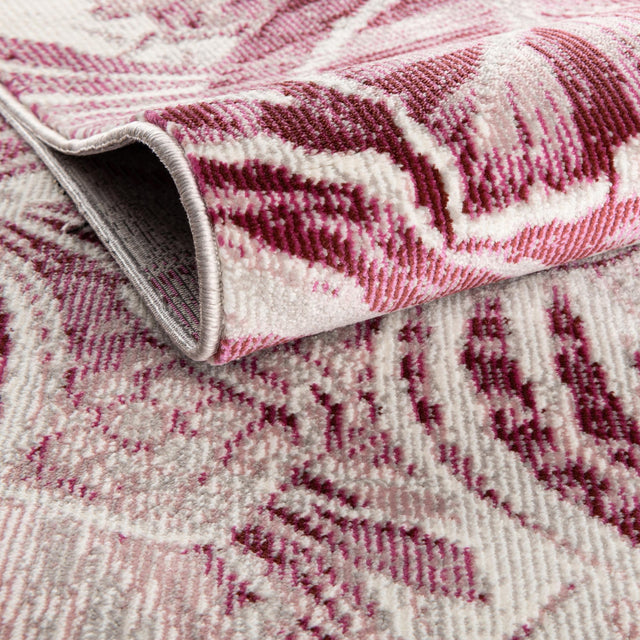 Fuchsia 10' x 14' Blossom Rectangle Area Rug 100% Polypropylene With Cotton Backing Easy Clean Colorful Blooming Blossoming Flower Floral Plant Carpet for Living Dining Room Office Dorms for Sale at Rug Engine