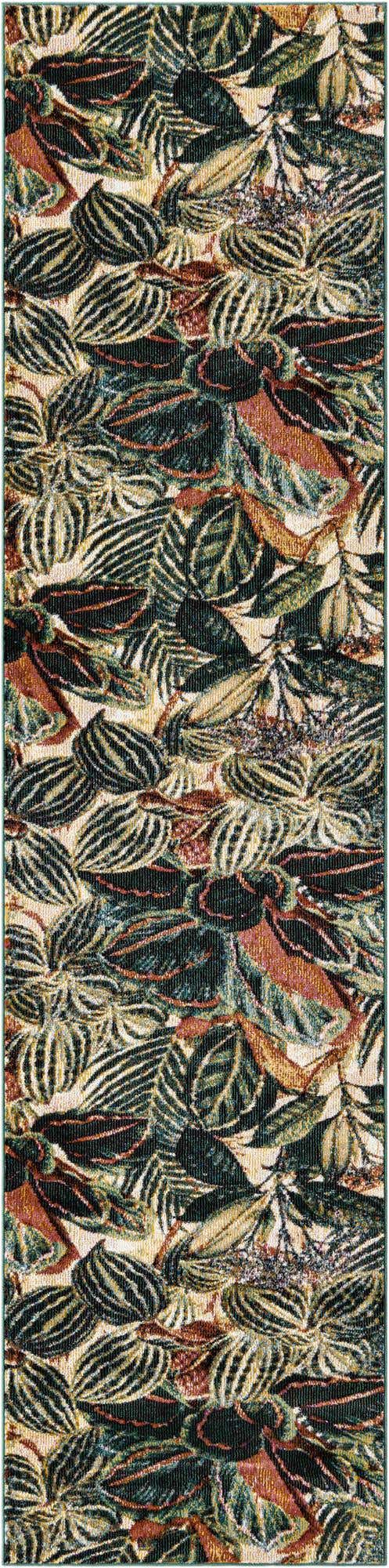 Multicolor 2' x 8' Blossom Runner Area Rug 100% Polypropylene With Cotton Backing Easy Clean Colorful Blooming Blossoming Flower Floral Plant Carpet for Living Dining Room Office Dorms for Sale at Rug Engine