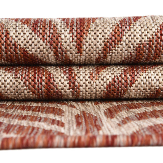 Rust Red 10' x 10' Outdoor Safari Square Area Rug Weather Resistant for Patio, Deck, Terrace, Balcony, Porch Animal Print Wildlife Nature Carpet for Sale at Rug Engine