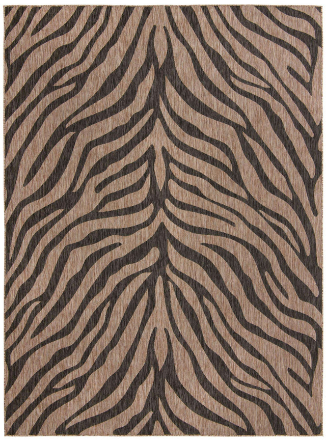 Natural 9' x 12' Outdoor Safari Rectangle Area Rug Weather Resistant for Patio, Deck, Terrace, Balcony, Porch Animal Print Wildlife Nature Carpet for Sale at Rug Engine