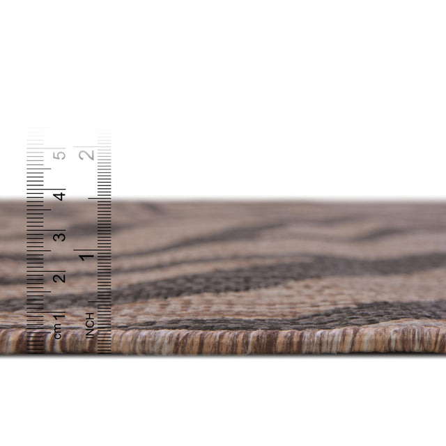 Natural 2' x 8' Outdoor Safari Runner Area Rug Weather Resistant for Patio, Deck, Terrace, Balcony, Porch Animal Print Wildlife Nature Carpet for Sale at Rug Engine