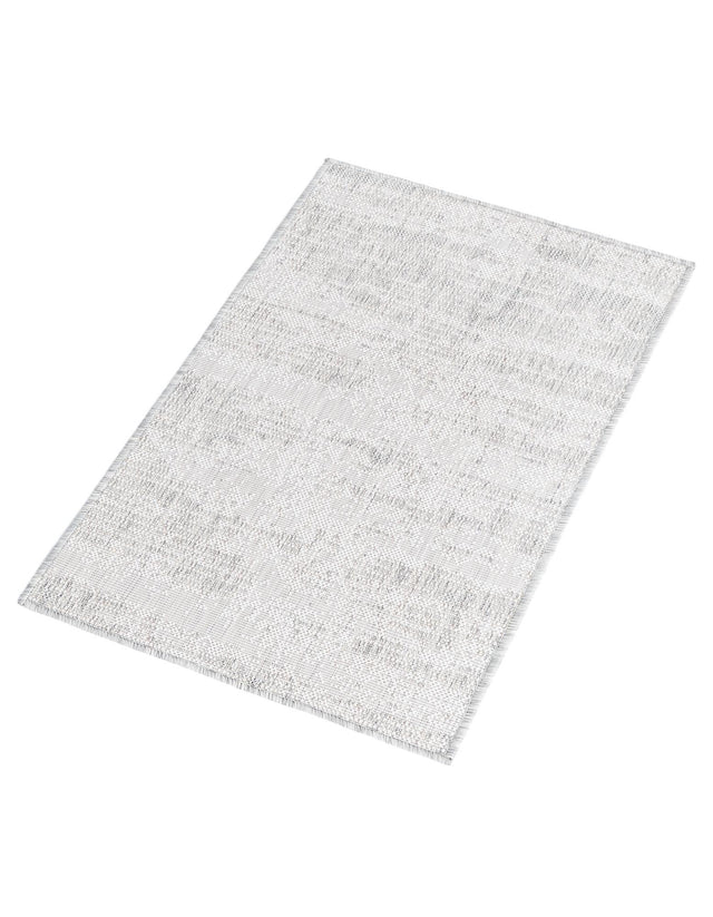 Gray 2' x 3' 1 Outdoor Modern Rectangle Area Rug Weather Resistant for Patio, Deck, Terrace, Balcony, Porch 100% Polypropylene Modern Outside Carpet for Sale at Rug Engine