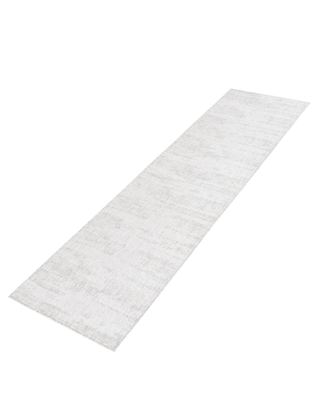 Gray 2' 7 x 10' Outdoor Modern Runner Area Rug Weather Resistant for Patio, Deck, Terrace, Balcony, Porch 100% Polypropylene Modern Outside Carpet for Sale at Rug Engine