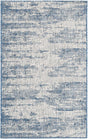 Blue 3' 1 x 5' 3 Outdoor Modern Rectangle Area Rug Weather Resistant for Patio, Deck, Terrace, Balcony, Porch