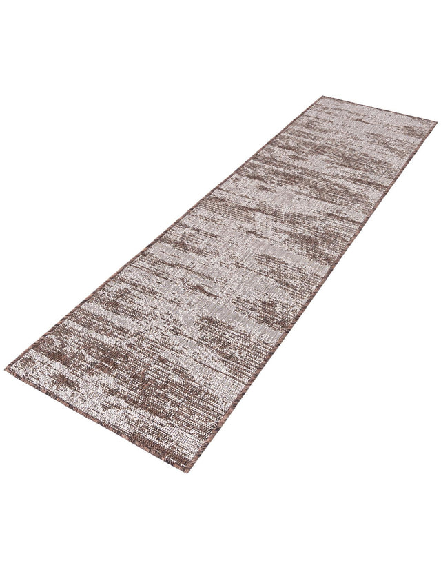 Brown 2' x 8' Outdoor Modern Runner Area Rug Weather Resistant for Patio, Deck, Terrace, Balcony, Porch 100% Polypropylene Modern Outside Carpet for Sale at Rug Engine