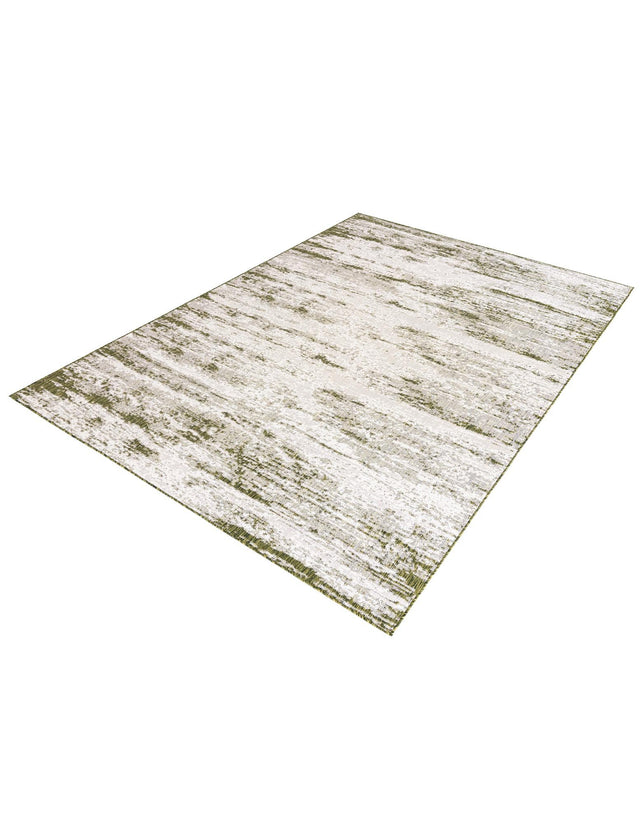 Green 9' x 12' Outdoor Modern Rectangle Area Rug Weather Resistant for Patio, Deck, Terrace, Balcony, Porch 100% Polypropylene Modern Outside Carpet for Sale at Rug Engine