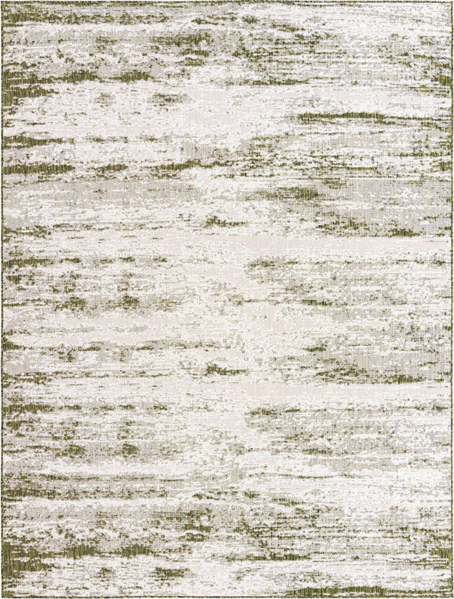 Green 9' x 12' Outdoor Modern Rectangle Area Rug Weather Resistant for Patio, Deck, Terrace, Balcony, Porch 100% Polypropylene Modern Outside Carpet for Sale at Rug Engine
