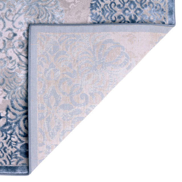 Blue 4' x 4' Aberdeen Octagon Area Rug 60% Polypropylene & 40% Polyester Living Dining Office Room Carpet for Sale at Rug Engine