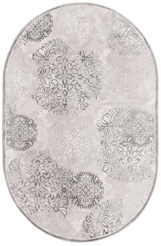 Gray 5' 3 x 8' Aberdeen Oval Area Rug 60% Polypropylene & 40% Polyester Living Dining Office Room Carpet for Sale at Rug Engine