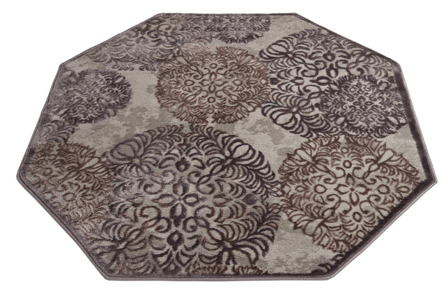 Violet 4' x 4' Aberdeen Octagon Area Rug 60% Polypropylene & 40% Polyester Living Dining Office Room Carpet for Sale at Rug Engine
