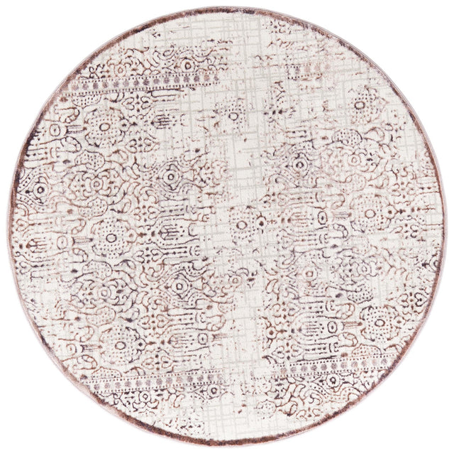 Violet 5' 3 x 5' 3 Aberdeen Round Area Rug 60% Polypropylene & 40% Polyester Living Dining Office Room Carpet for Sale at Rug Engine