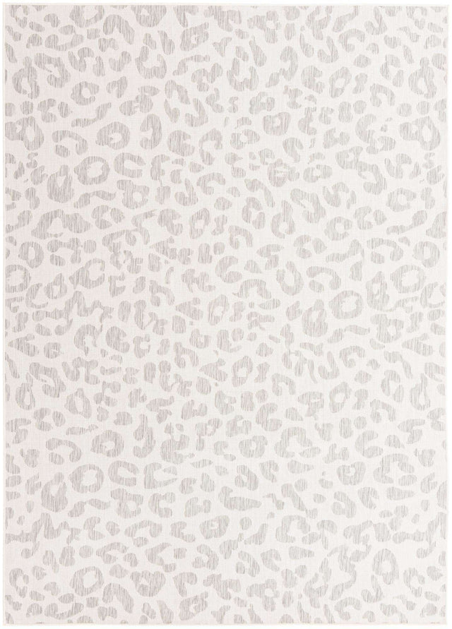 Ivory Gray 7' 10 x 11' Outdoor Safari Rectangle Area Rug Weather Resistant for Patio, Deck, Terrace, Balcony, Porch Animal Print Wildlife Nature Carpet for Sale at Rug Engine