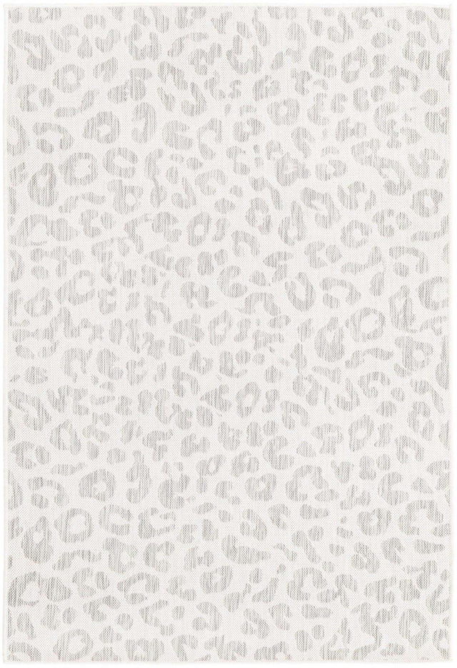 Ivory Gray 4' 1 x 6' 1 Outdoor Safari Rectangle Area Rug Weather Resistant for Patio, Deck, Terrace, Balcony, Porch Animal Print Wildlife Nature Carpet for Sale at Rug Engine
