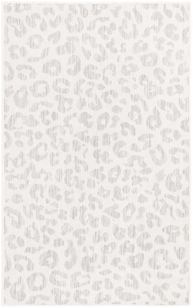 Ivory Gray 3' 1 x 5' 3 Outdoor Safari Rectangle Area Rug Weather Resistant for Patio, Deck, Terrace, Balcony, Porch Animal Print Wildlife Nature Carpet for Sale at Rug Engine