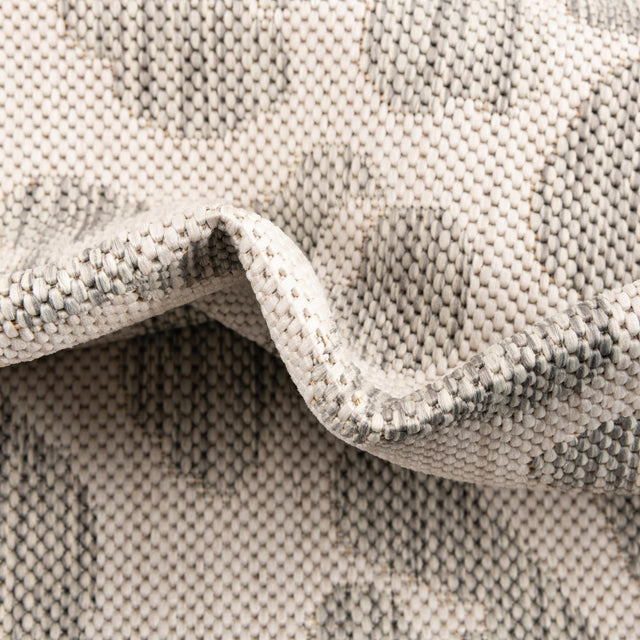 Ivory Gray 10' x 10' Outdoor Safari Square Area Rug Weather Resistant for Patio, Deck, Terrace, Balcony, Porch Animal Print Wildlife Nature Carpet for Sale at Rug Engine