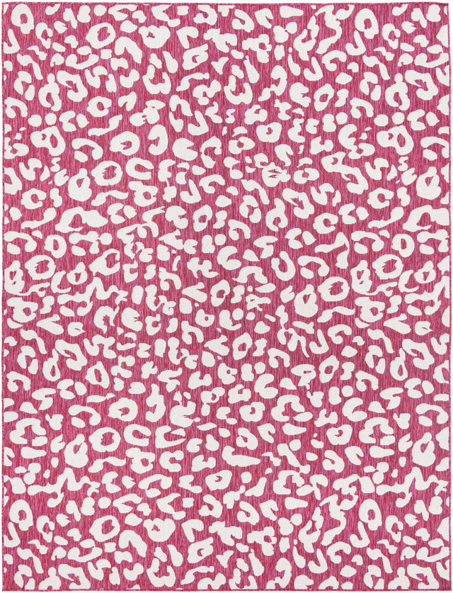 Magenta 9' x 12' Outdoor Safari Rectangle Area Rug Weather Resistant for Patio, Deck, Terrace, Balcony, Porch Animal Print Wildlife Nature Carpet for Sale at Rug Engine